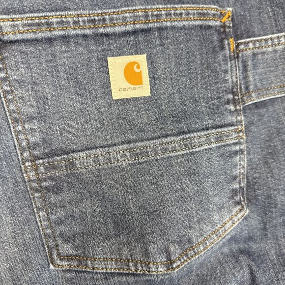 Carhartt Women’s 26W Rugged Flex Relaxed Fit Jeans Blue Mid Rise Stretch Denim - Picture 7 of 10